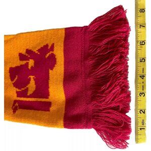 Jellystone Park Scarf Yogi Bear Hannah Barbera Orange Pink Fuchsia Acrylic Knit